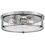 2_HINKLEY FOYER LOWELL Large Flush Mount Chrome with Clear glass more views