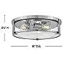 3_HINKLEY FOYER LOWELL Large Flush Mount Chrome with Clear glass more views