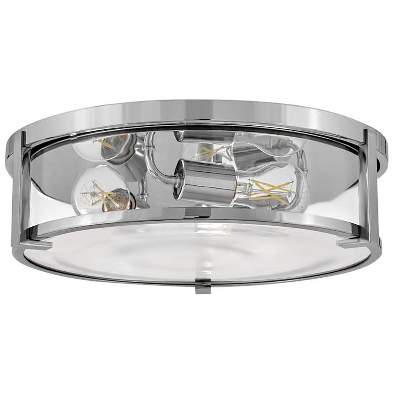 Image 4 HINKLEY FOYER LOWELL Large Flush Mount Chrome with Clear glass more views