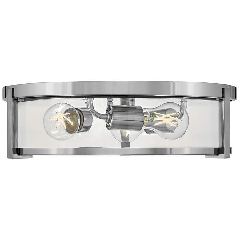 Image 5 HINKLEY FOYER LOWELL Large Flush Mount Chrome with Clear glass more views