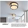 7_HINKLEY FOYER LOWELL Large Flush Mount Chrome with Clear glass more views