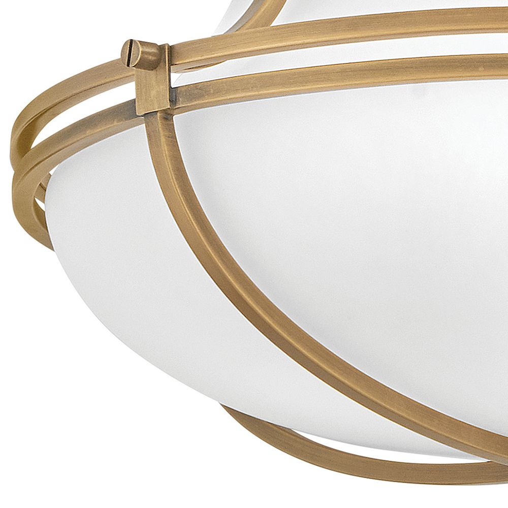 Image 6 Hinkley Foyer Saddler Medium Flush Mount 15.25" Heritage Brass more views