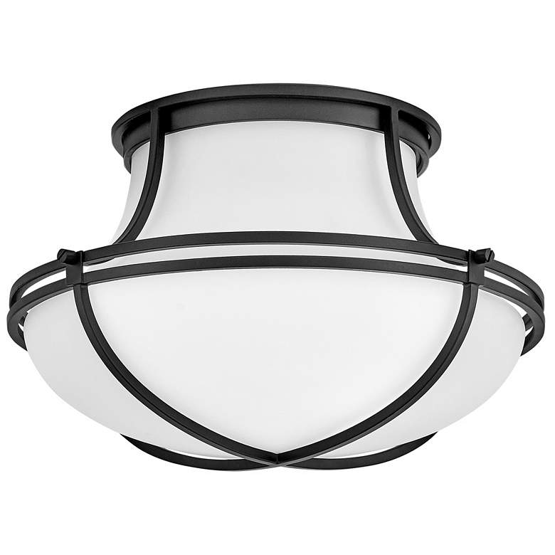 Image 1 Hinkley Foyer Saddler Medium Flush Mount Black