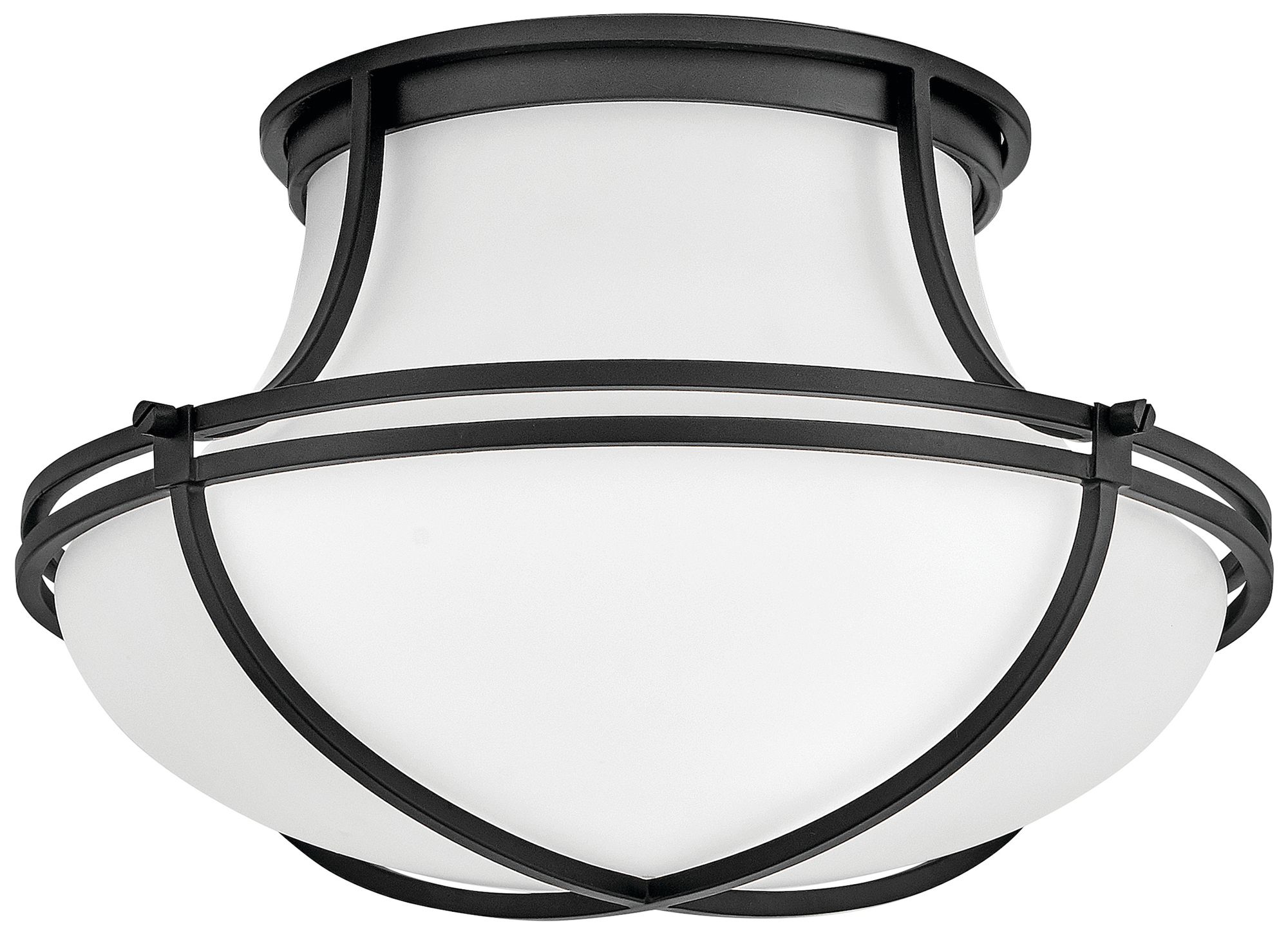 Image 2 Hinkley Foyer Saddler Medium Flush Mount Black more views