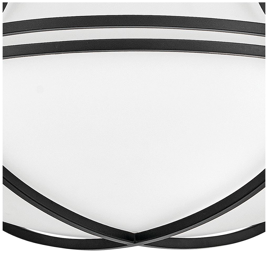 Image 5 Hinkley Foyer Saddler Medium Flush Mount Black more views