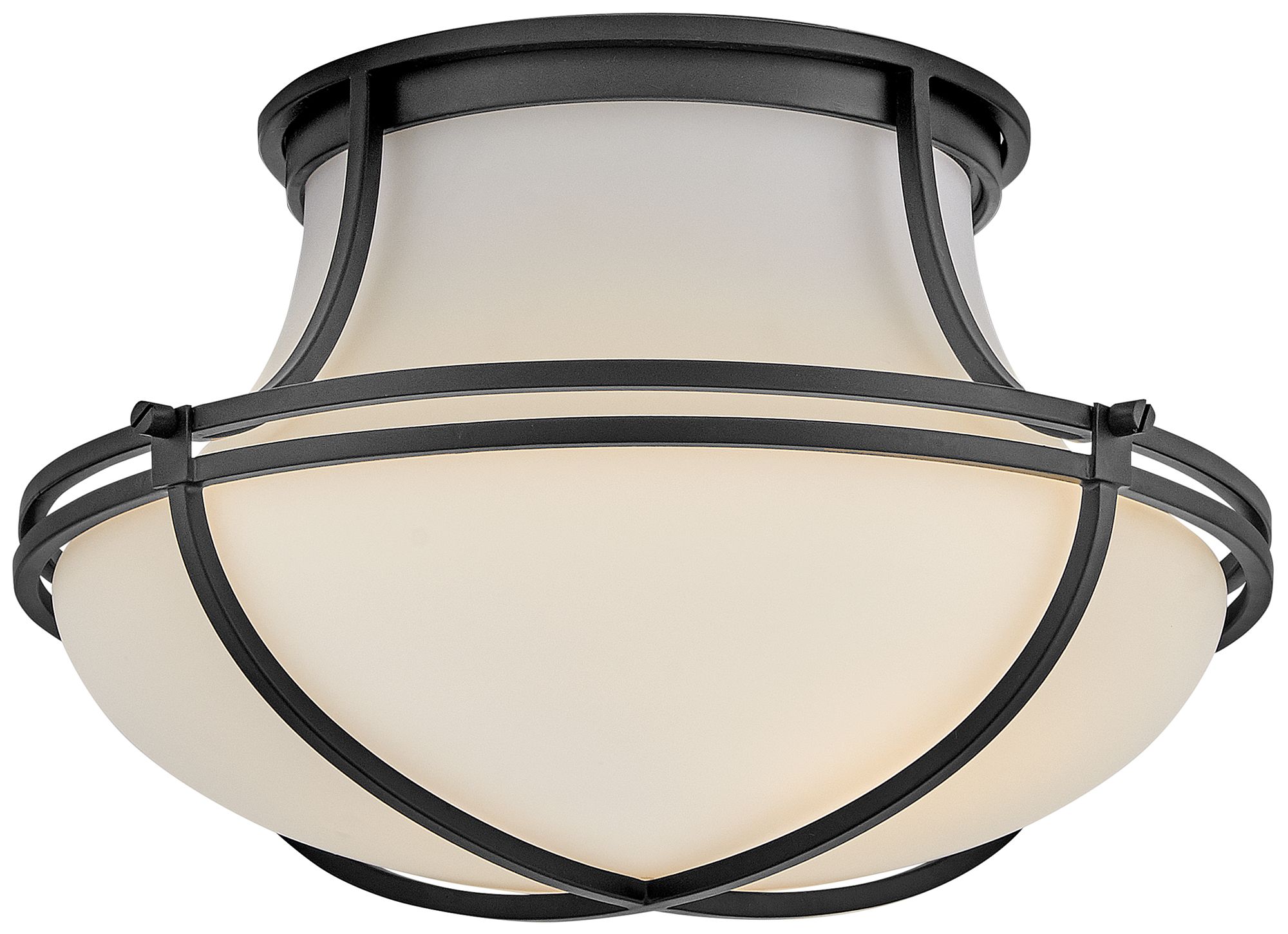 Image 7 Hinkley Foyer Saddler Medium Flush Mount Black more views