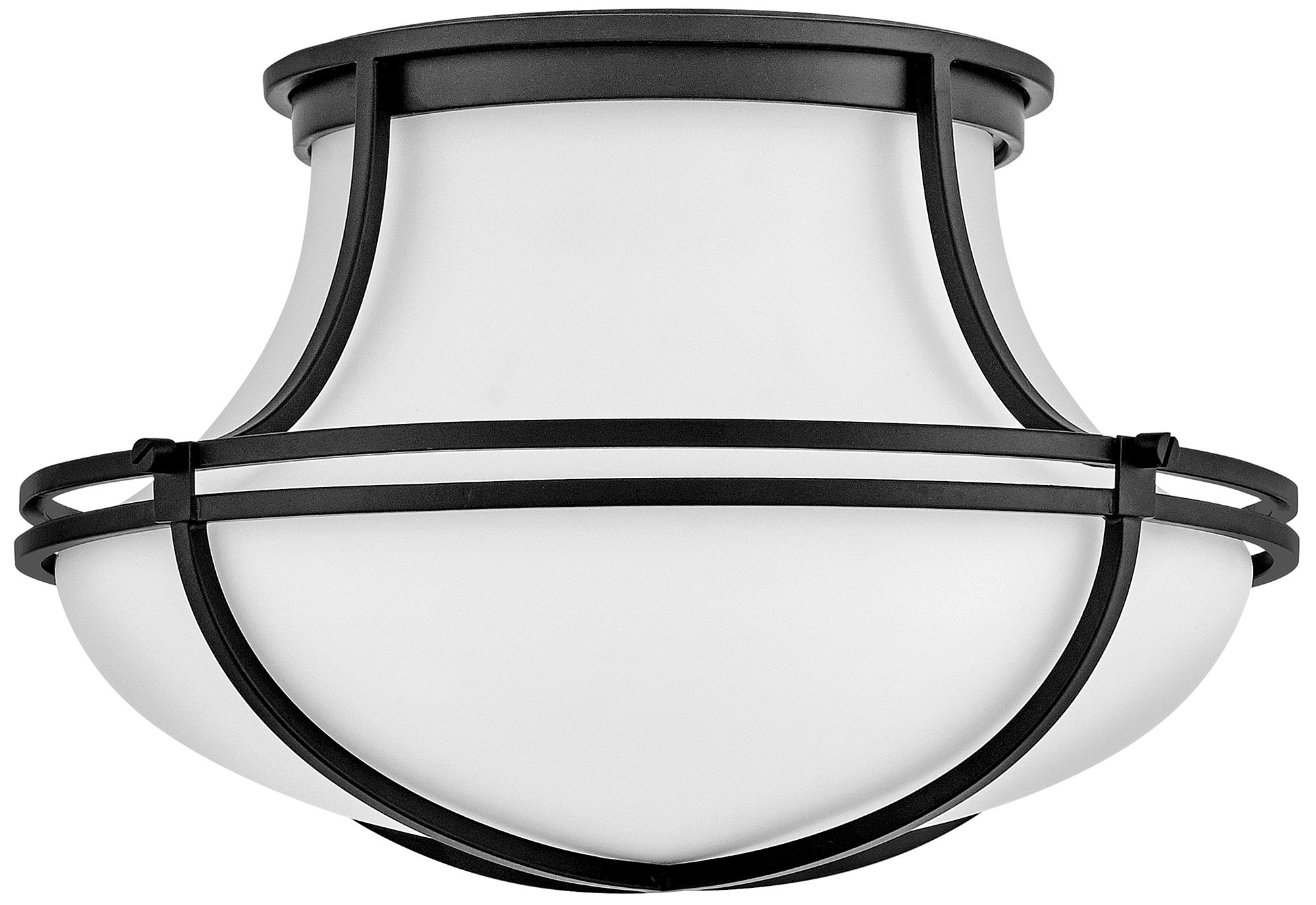 Hinkley Foyer Saddler Medium Flush Mount Black