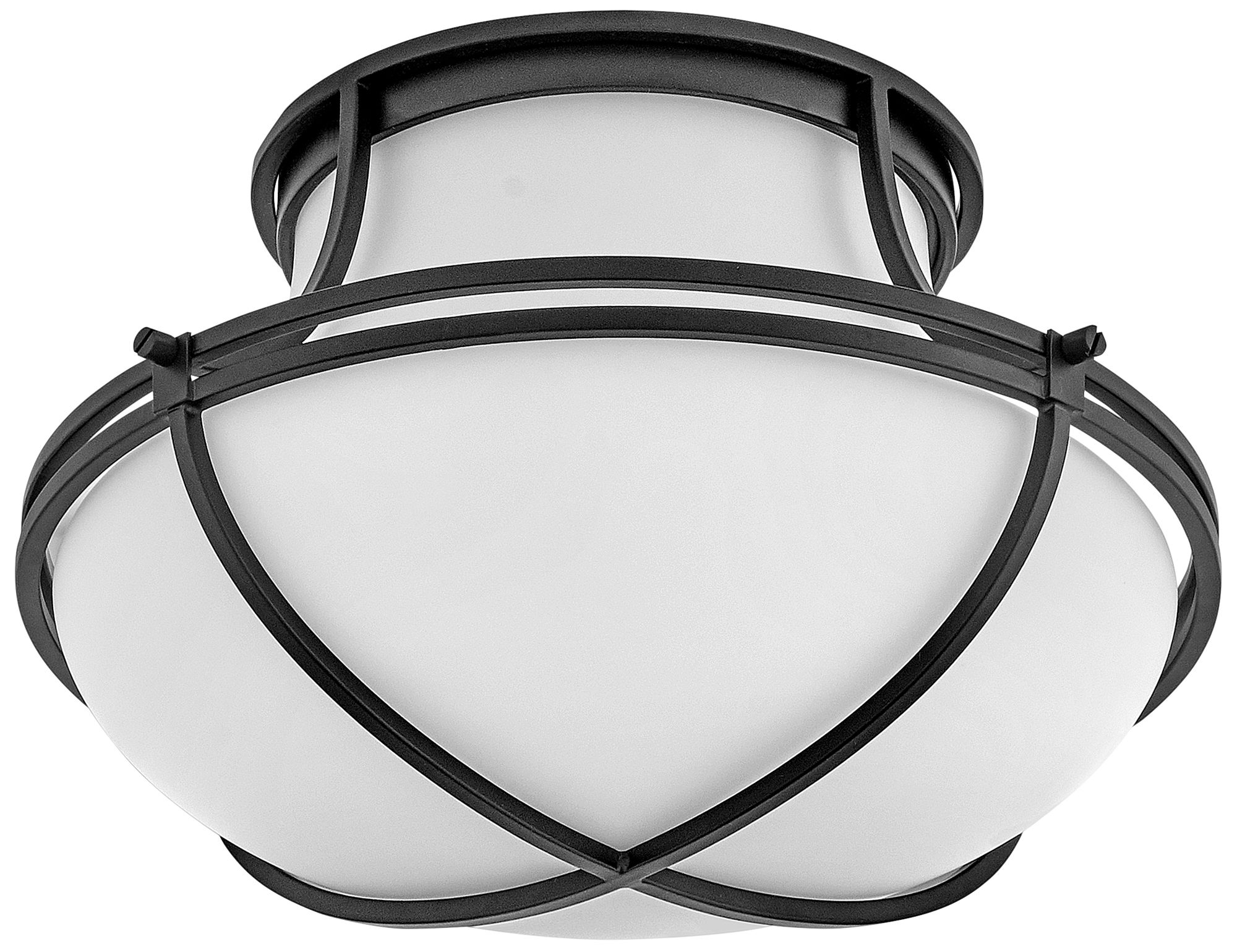 Hinkley Foyer Saddler Medium Flush Mount Black