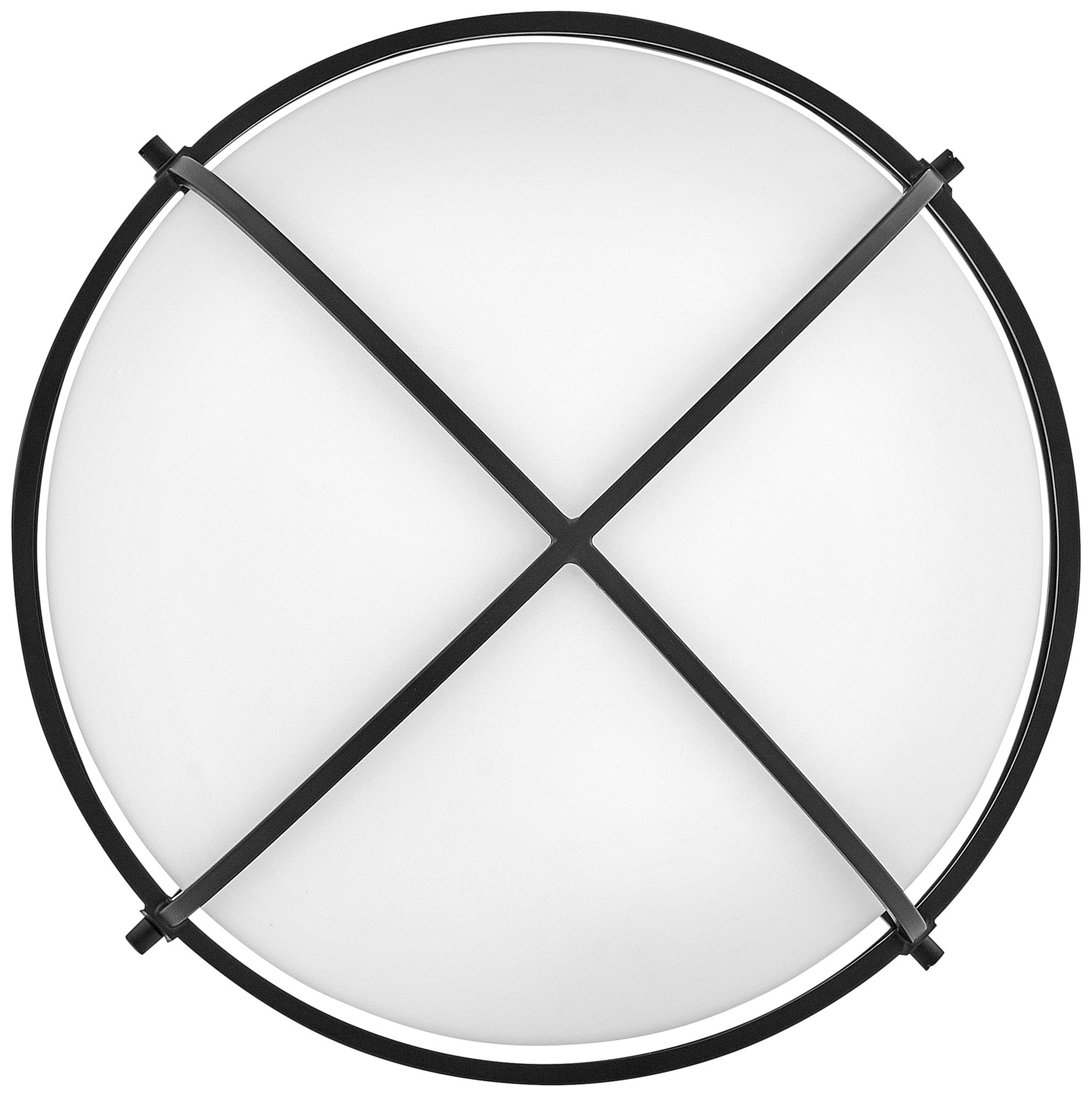 Hinkley Foyer Saddler Medium Flush Mount Black