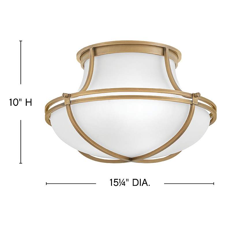 Image 3 Hinkley Foyer Saddler Medium Flush Mount Heritage Brass more views