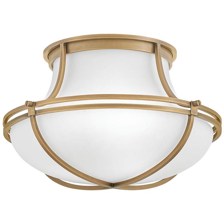 Image 4 Hinkley Foyer Saddler Medium Flush Mount Heritage Brass more views