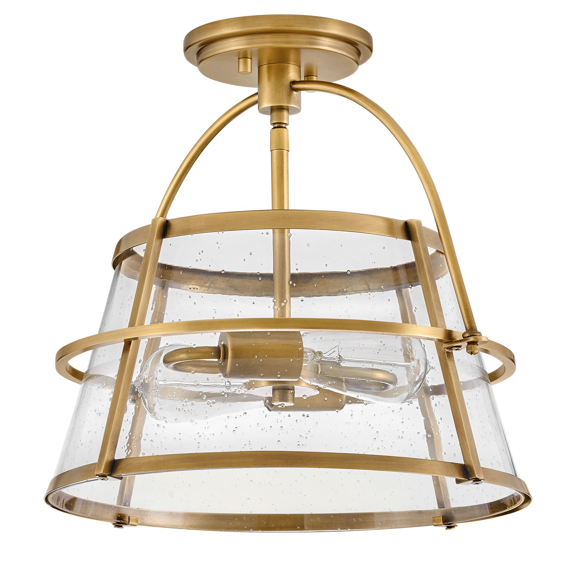 Image 4 Hinkley Foyer Tournon Medium Semi Flush Mount 15" Heritage Brass more views