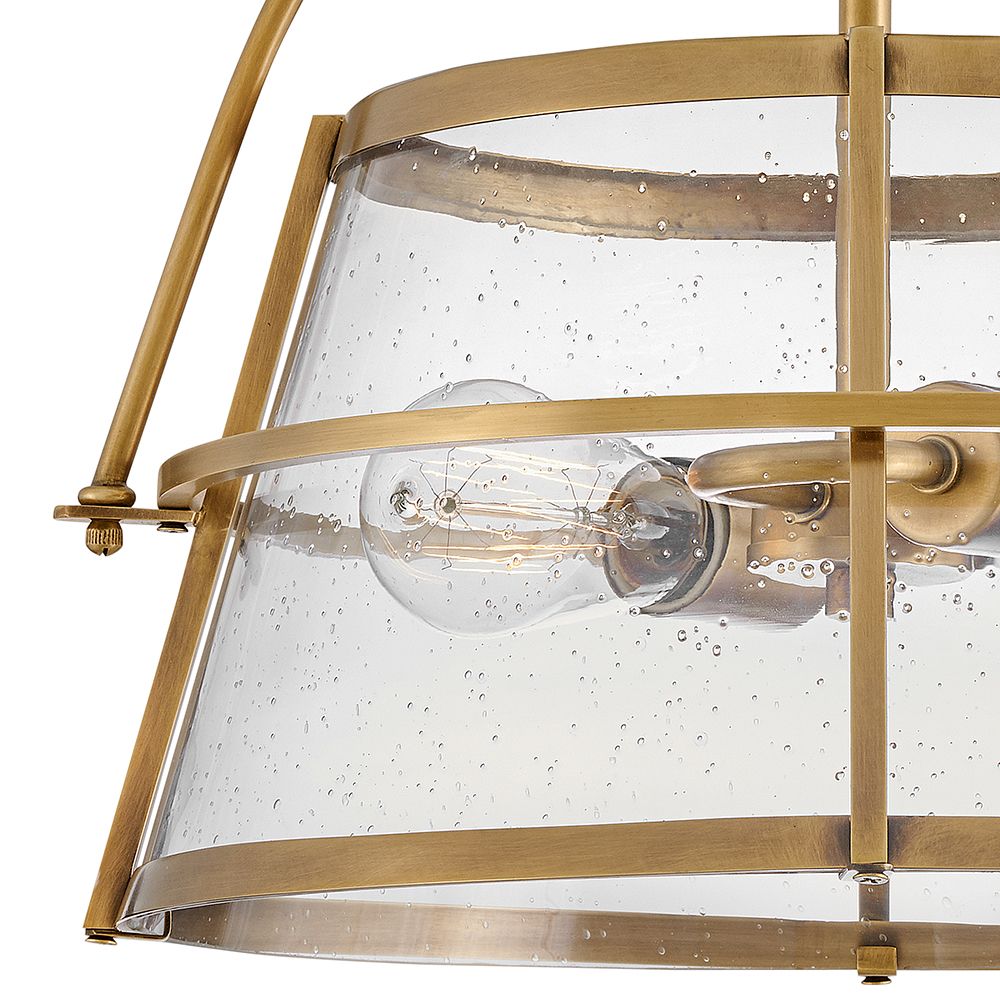 Image 6 Hinkley Foyer Tournon Medium Semi Flush Mount 15" Heritage Brass more views