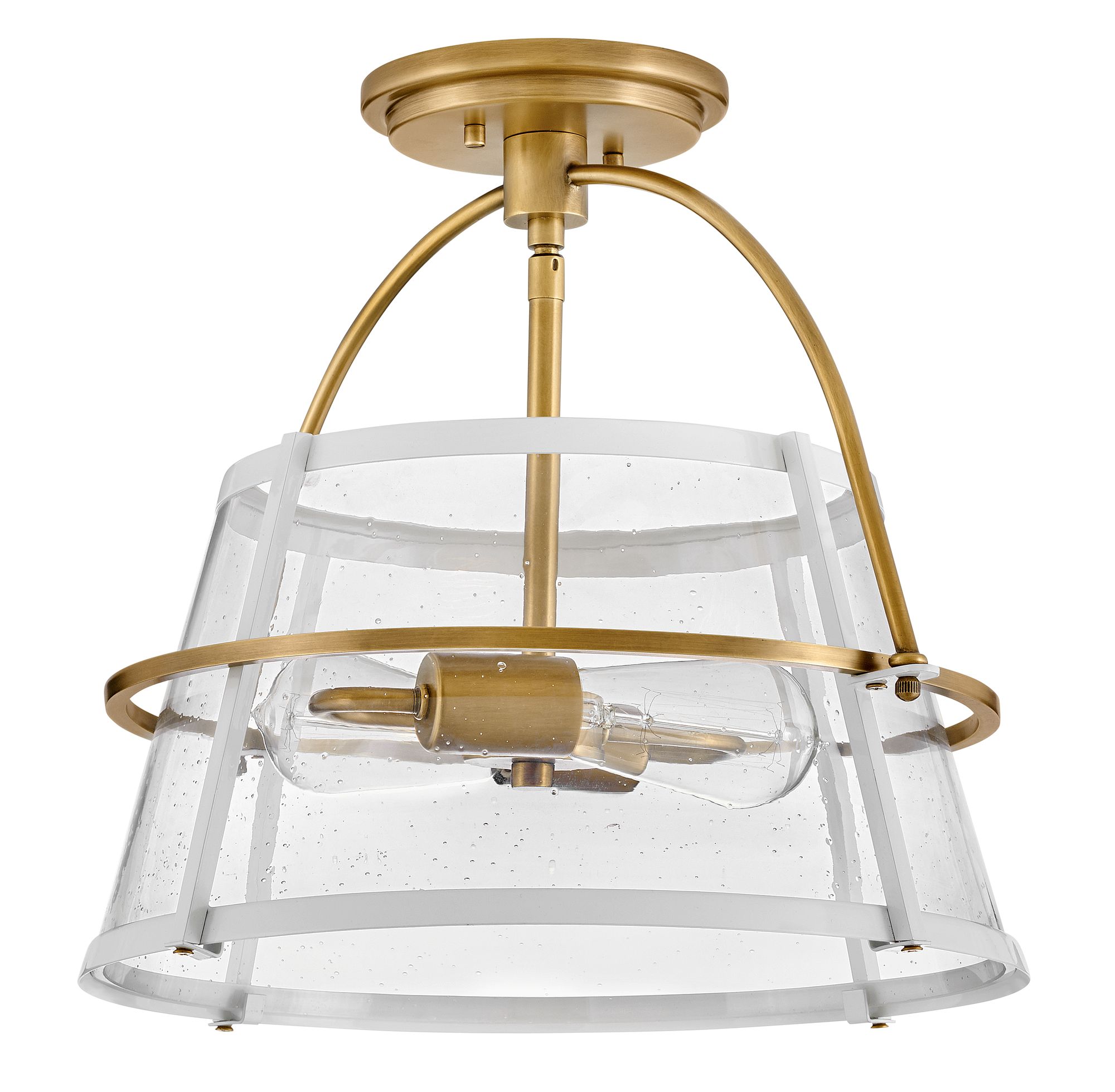 Image 4 Hinkley Foyer Tournon Medium Semi Flush Mount 15" Heritage Brass more views