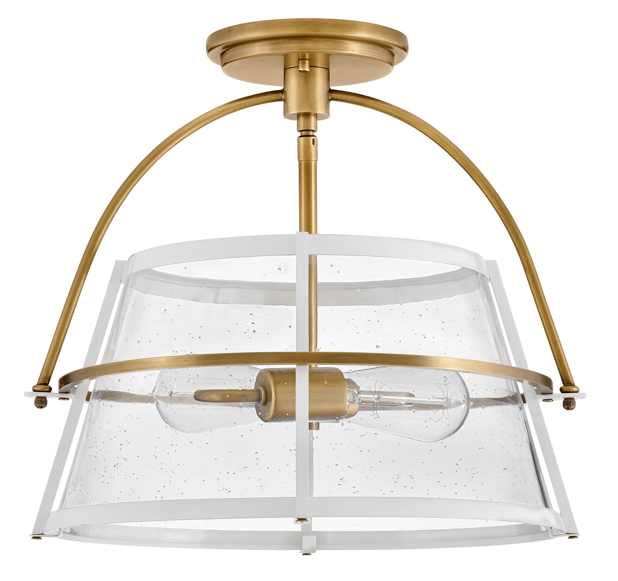 Image 5 Hinkley Foyer Tournon Medium Semi Flush Mount 15" Heritage Brass more views