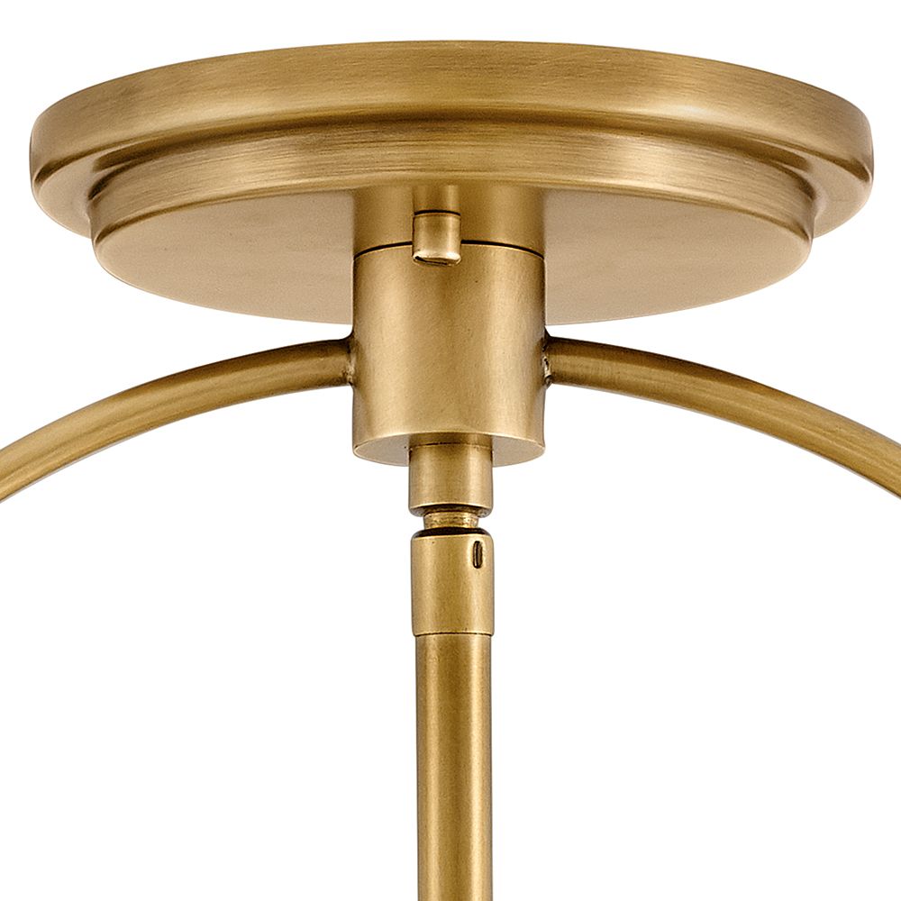 Image 7 Hinkley Foyer Tournon Medium Semi Flush Mount 15" Heritage Brass more views