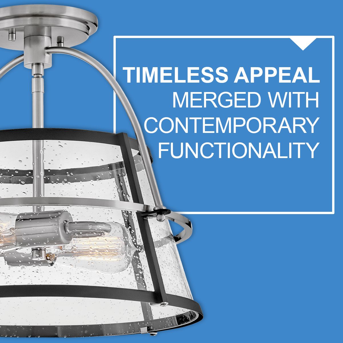 Hinkley Foyer Tournon Medium Semi Flush Mount 15" Heritage Brass