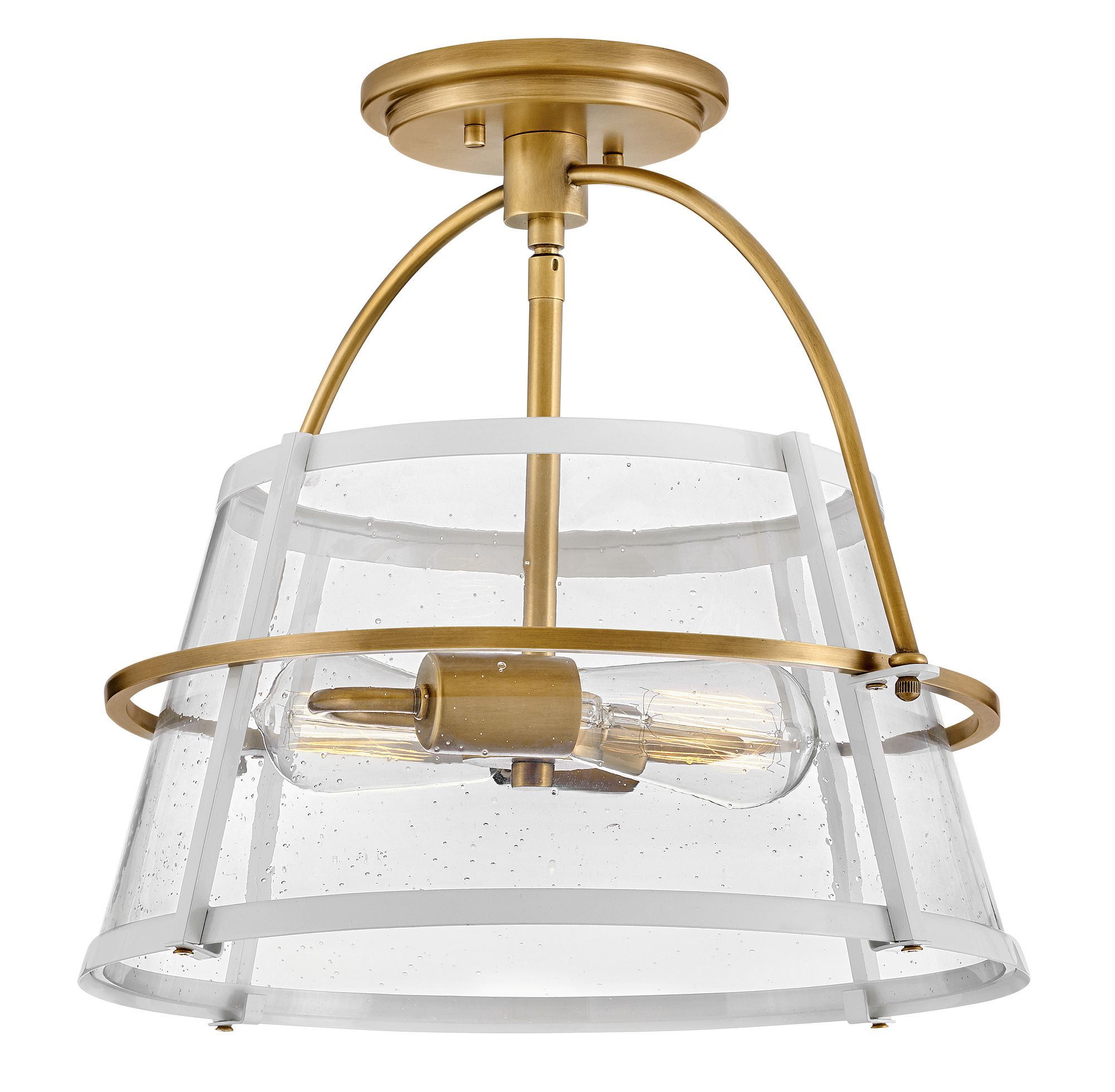 Image 2 Hinkley Foyer Tournon Medium Semi Flush Mount 15" Heritage Brass more views