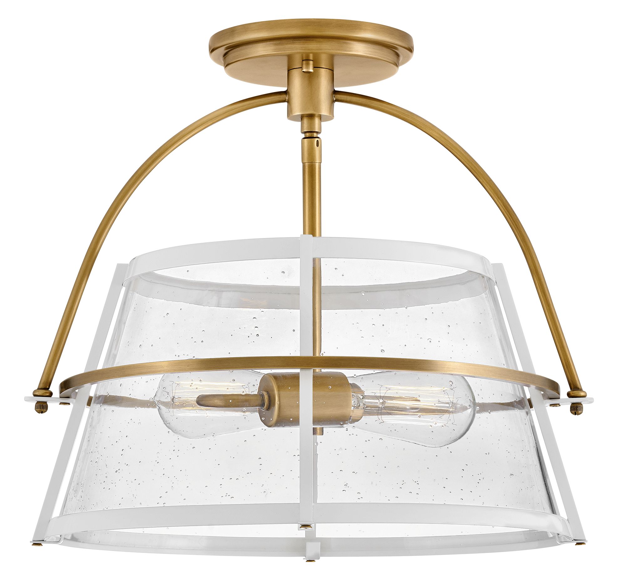 Image 3 Hinkley Foyer Tournon Medium Semi Flush Mount 15" Heritage Brass more views