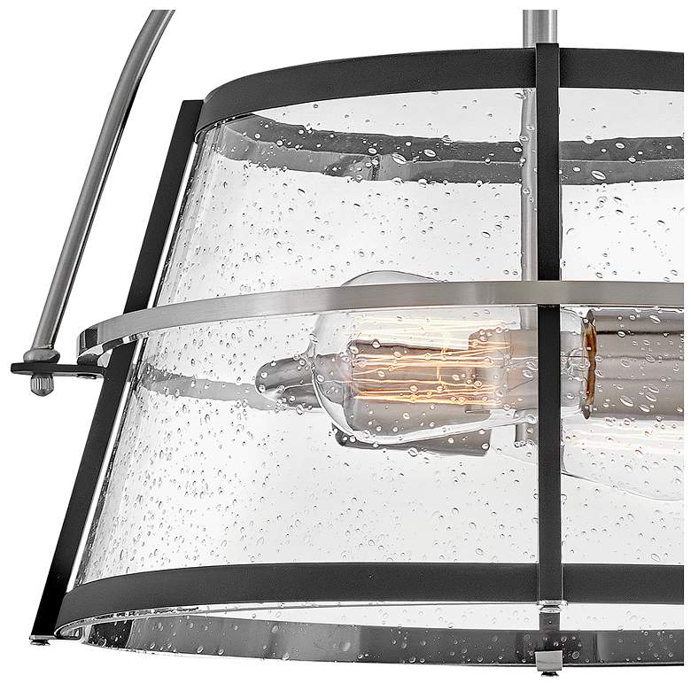 Image 6 Hinkley - Foyer Tournon Medium Semi-Flush Mount- Brushed Nickel/ Black more views
