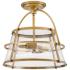 Hinkley - Foyer Tournon Medium Semi-Flush Mount- Heritage Brass