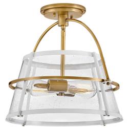Hinkley - Foyer Tournon Medium Semi-Flush Mount- Heritage Brass