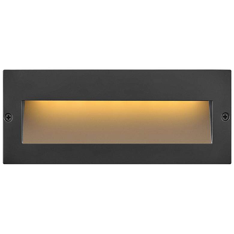 Image 1 Hinkley Fraser 8 1/2" Wide Satin Black LED Step Light