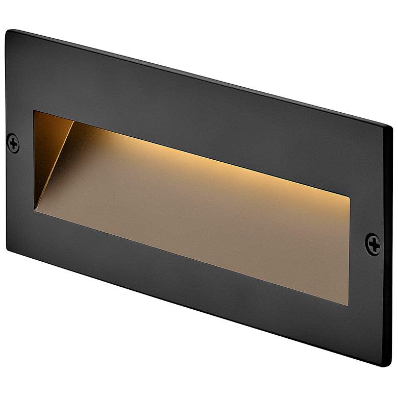 Image 4 Hinkley Fraser 8 1/2" Wide Satin Black LED Step Light more views