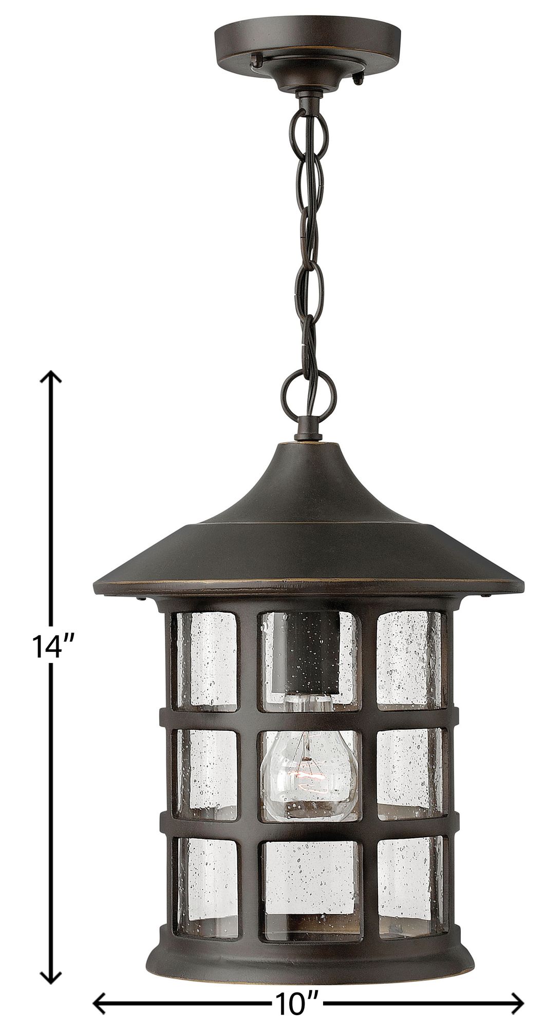 Hinkley Freeport 14" High Bronze Outdoor Hanging Light