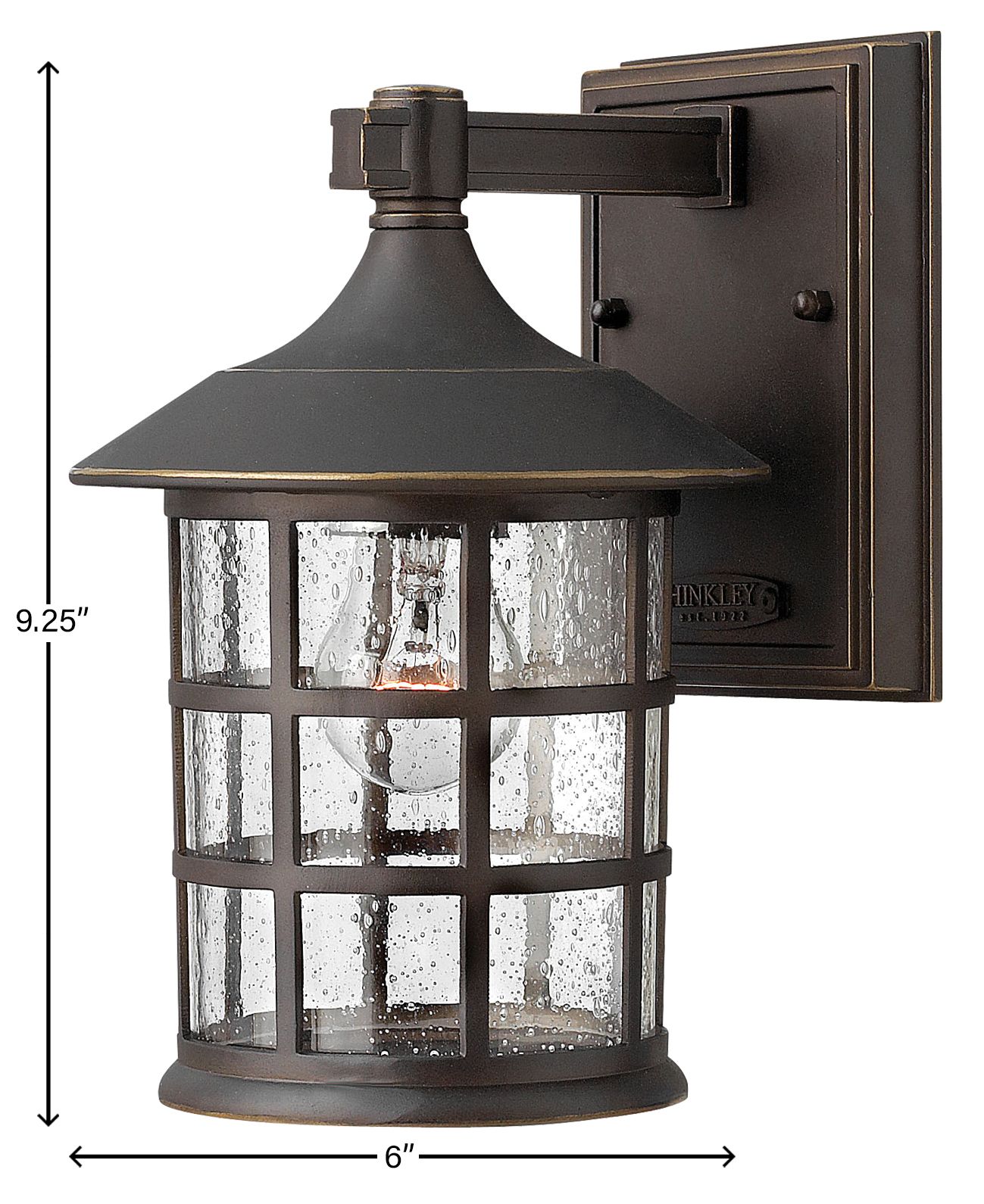Hinkley Freeport 9 1/4" High Bronze Outdoor Wall Light in scene