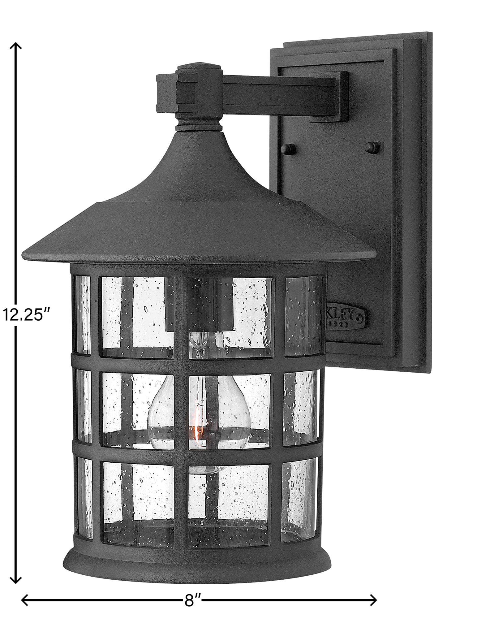 Hinkley Freeport Black 12 1/4" High Outdoor Wall Light