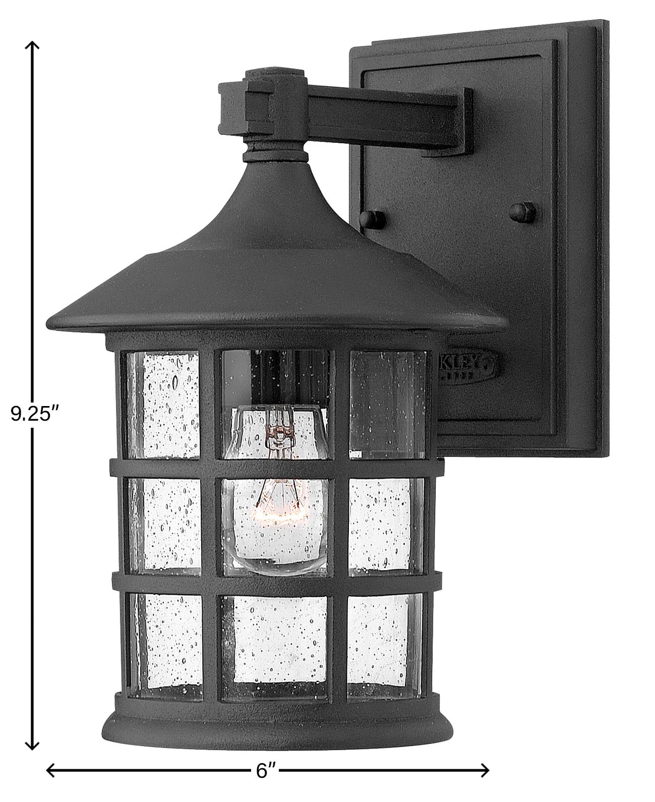 Hinkley Freeport Black 9 1/4" High Outdoor Wall Light
