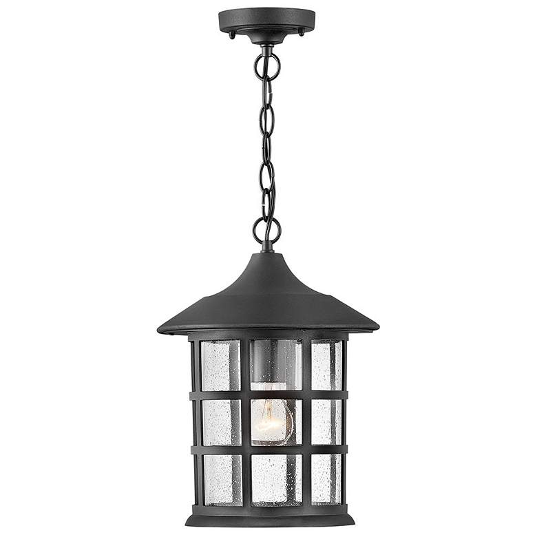 Image 1 Hinkley Freeport Coastal Elements 14" High Black Outdoor Hanging Light