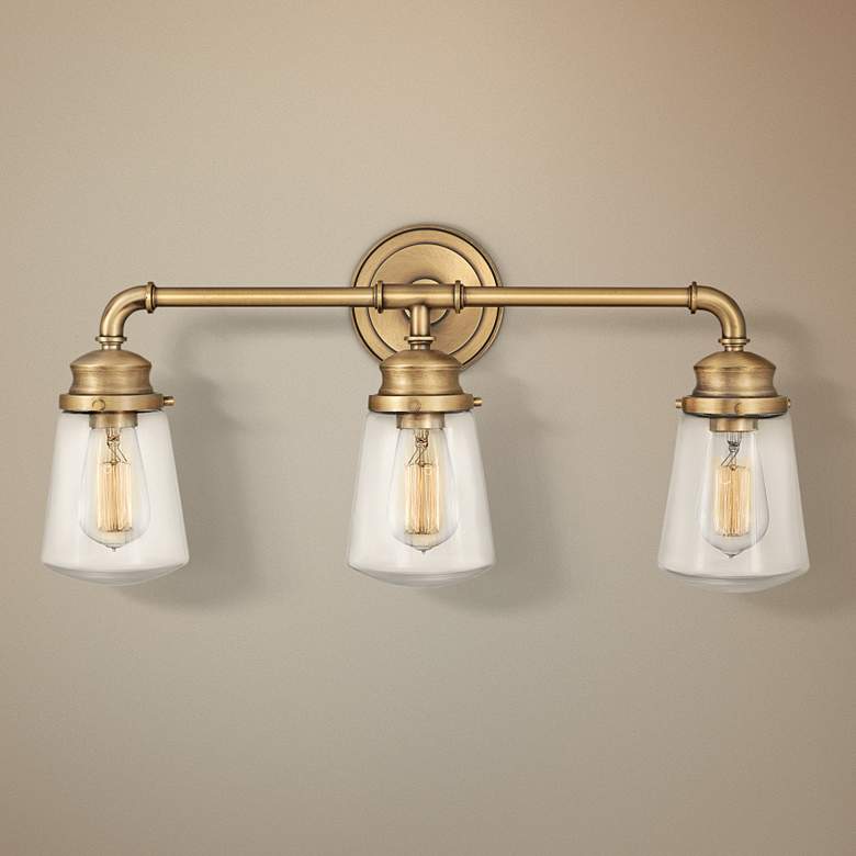 Image 1 Hinkley Fritz 24" Wide Heritage Brass Bath Light