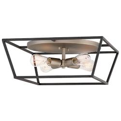 Hinkley Fulton 18" Wide Aged Zinc 4-Light Ceiling Light