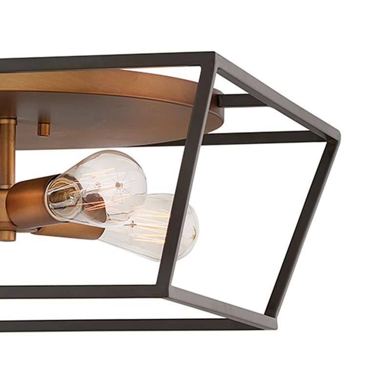 Image 2 Hinkley Fulton 18" Wide Black and Dark Bronze Open Box Ceiling Light more views