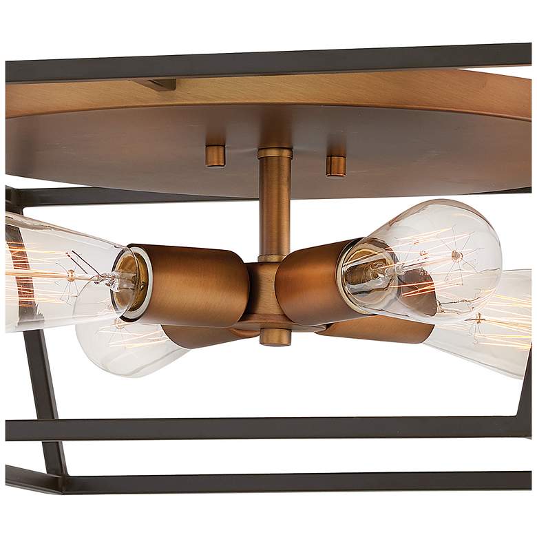Image 3 Hinkley Fulton 18" Wide Black and Dark Bronze Open Box Ceiling Light more views