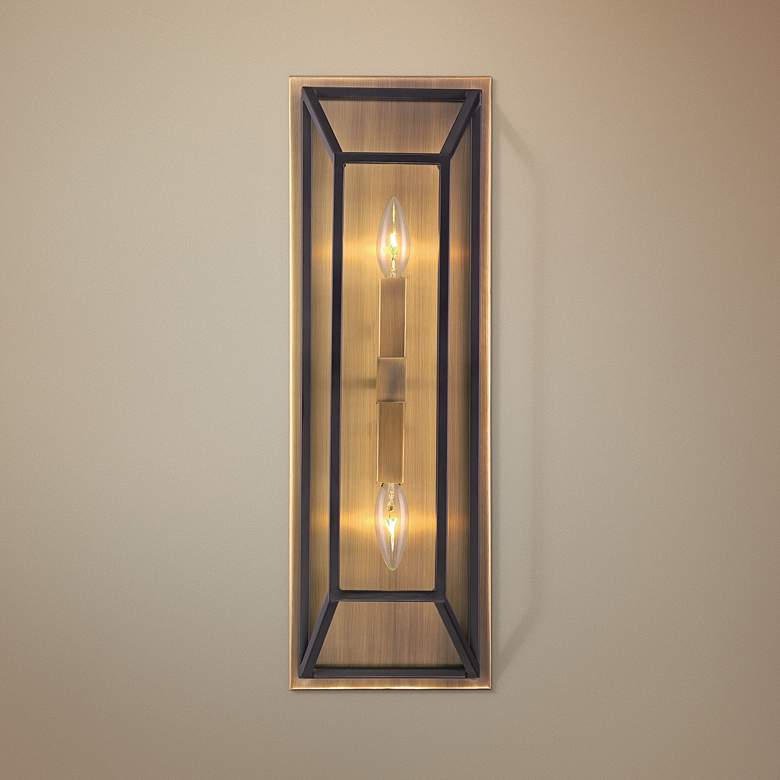Image 1 Hinkley Fulton 22 1/2 inch High Bronze 2-Light Wall Sconce