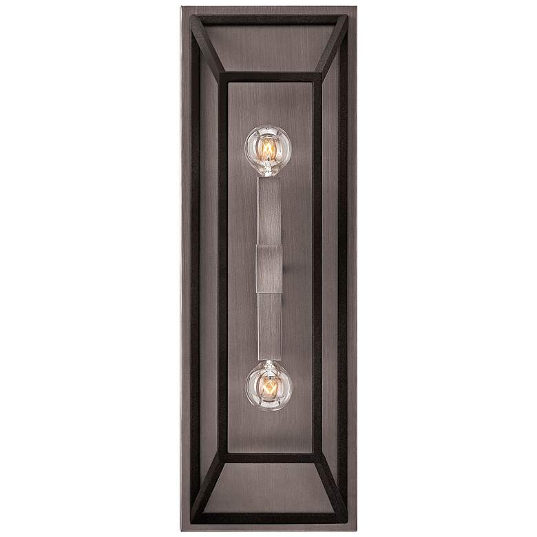 Image 1 Hinkley Fulton 22 1/4 inch High Aged Zinc 2-Light Wall Sconce