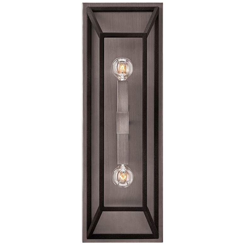 Image 1 Hinkley Fulton 22 1/4" High Aged Zinc 2-Light Wall Sconce