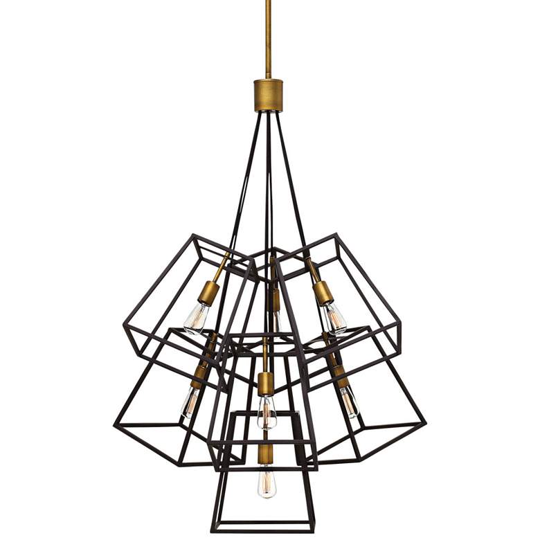 Image 2 Hinkley Fulton 27 3/4 inchW Bronze Cage Multi-Light Pendant