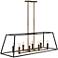Hinkley Fulton 48" Bronze Linear Geometric Kitchen Island Chandelier