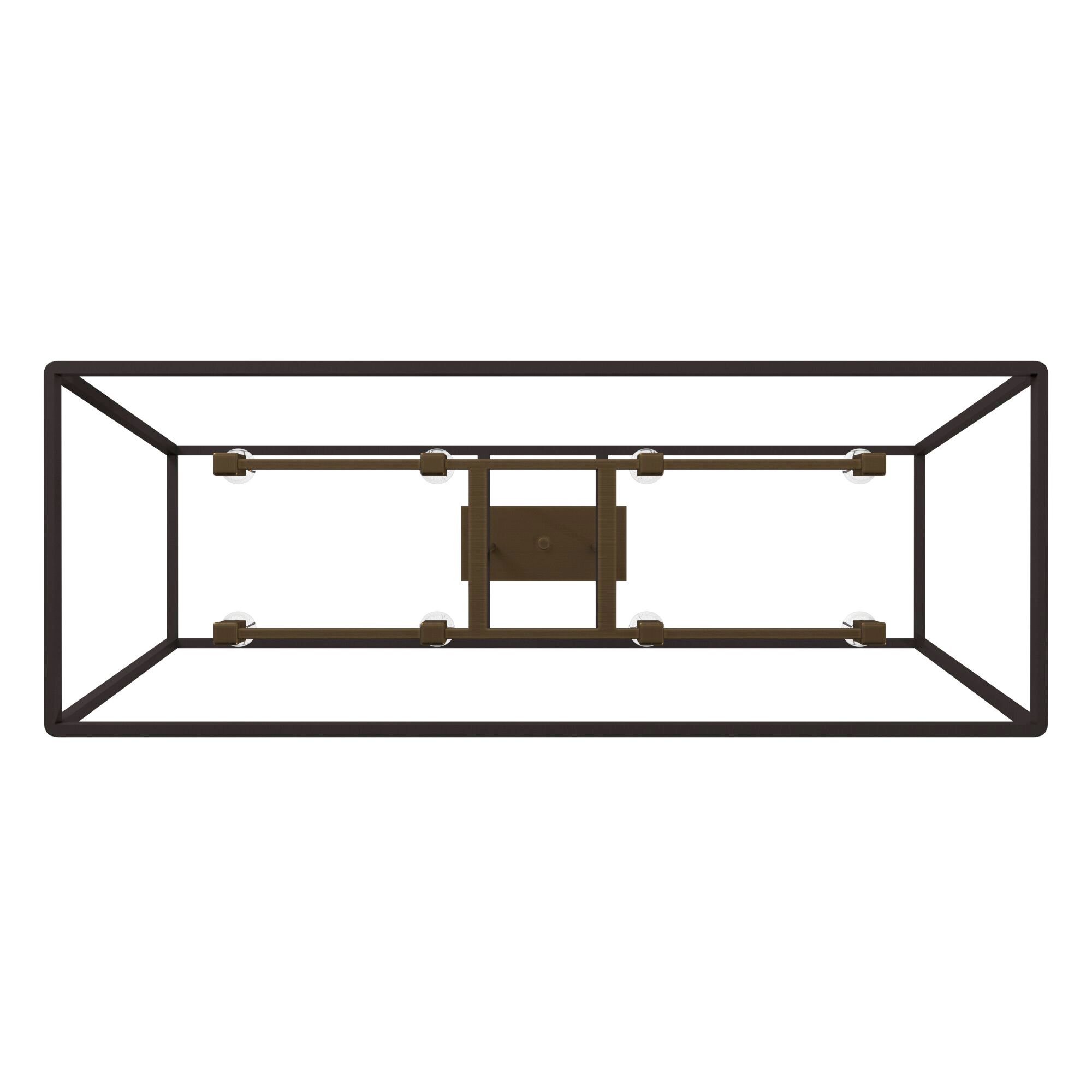 Image 6 Hinkley Fulton 48" Bronze Linear Geometric Kitchen Island Chandelier more views