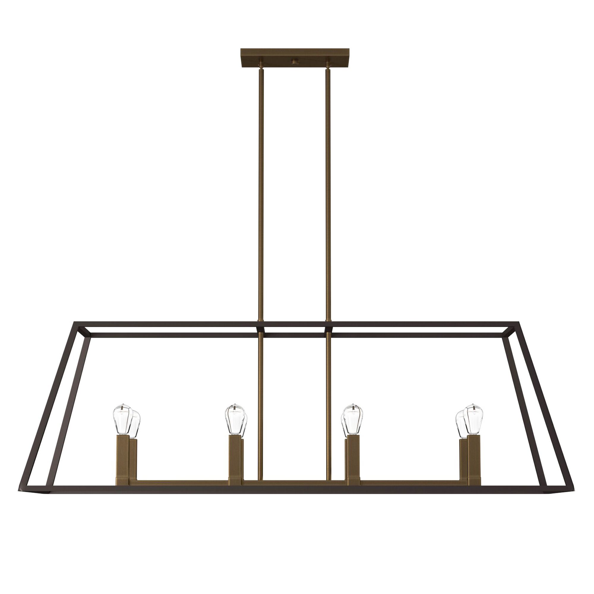 Image 7 Hinkley Fulton 48" Bronze Linear Geometric Kitchen Island Chandelier more views