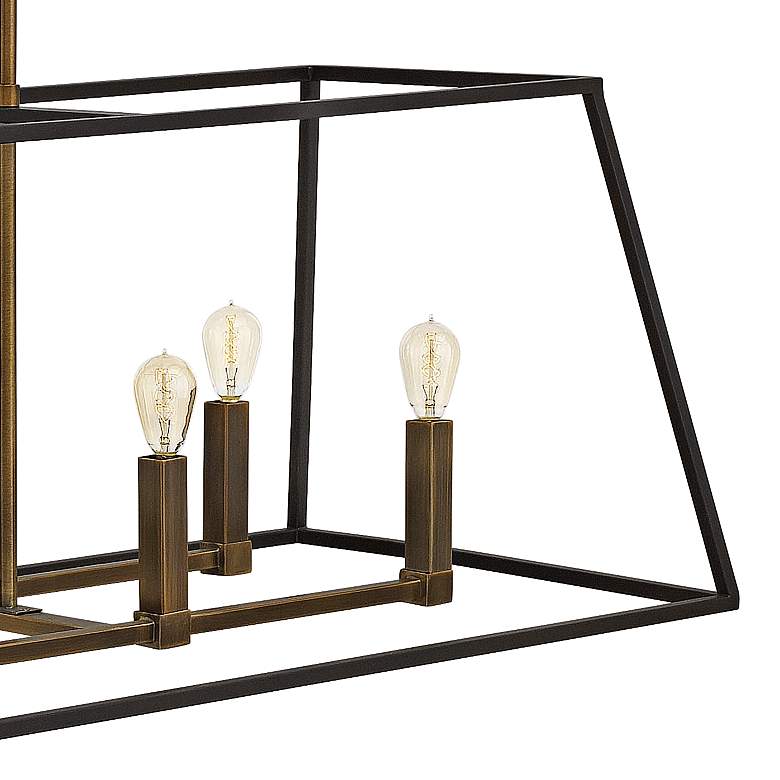 Image 4 Hinkley Fulton 48" Wide Bronze Geometric Kitchen Island Chandelier more views