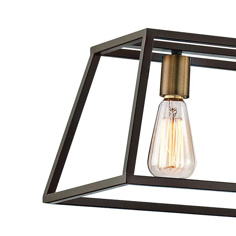 Image 3 Hinkley Fulton 50" Wide Bronze Island Linear Chandelier more views
