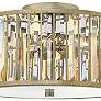 3_Hinkley Gemma 16 1/2" Wide Silver Leaf Ceiling Light more views