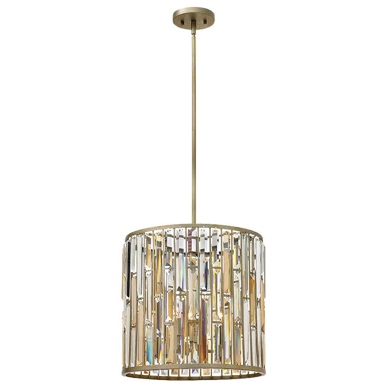 Image 1 Hinkley Gemma 16" Wide Silver Leaf Crystal 3-Light Pendant