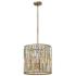 Hinkley Gemma 16" Wide Silver Leaf Crystal 3-Light Pendant