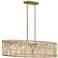 Hinkley Gemma 45" Wide Silver Leaf 6-Light Oval Chandelier